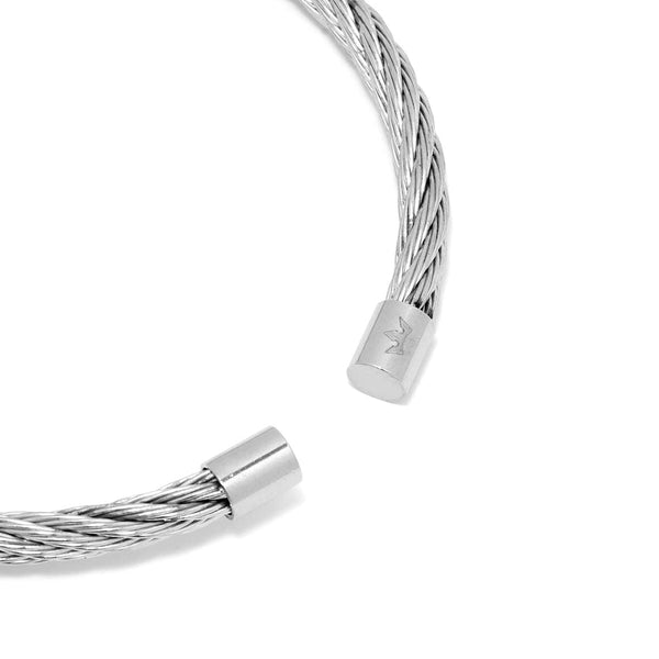 AURELIO BRACELET > STAINLESS STEEL CABLE SILVER