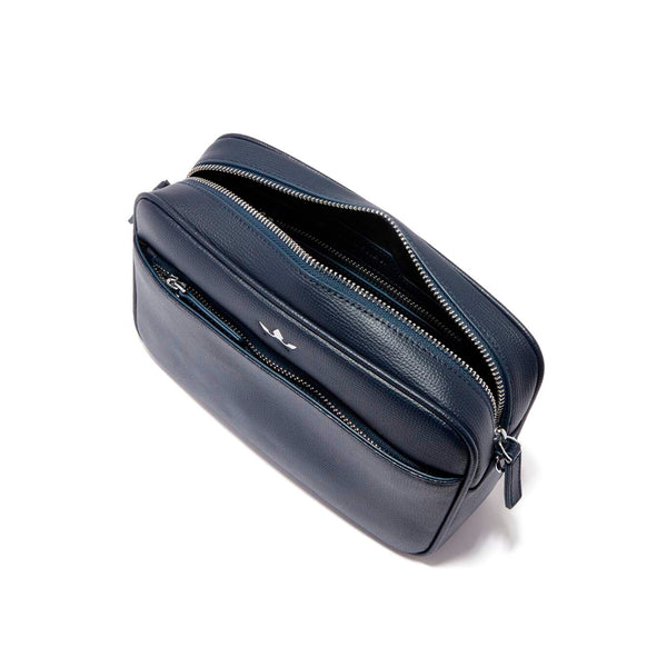 AWARD 5-IN-1 MESSENGER BAG > ITALIAN LEATHER NAVY BLUE