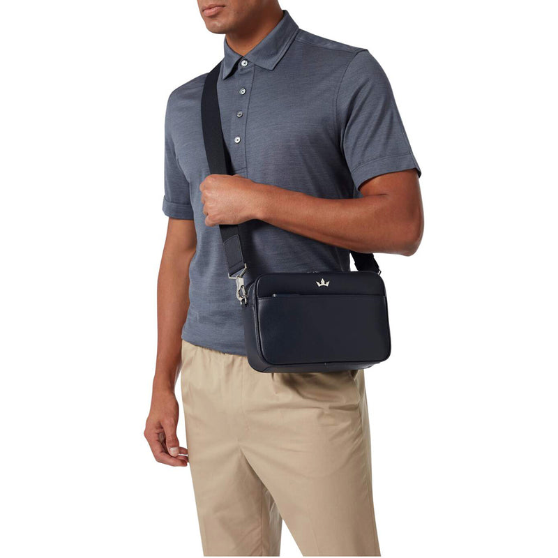 AWARD 5-IN-1 MESSENGER BAG > ITALIAN LEATHER NAVY BLUE