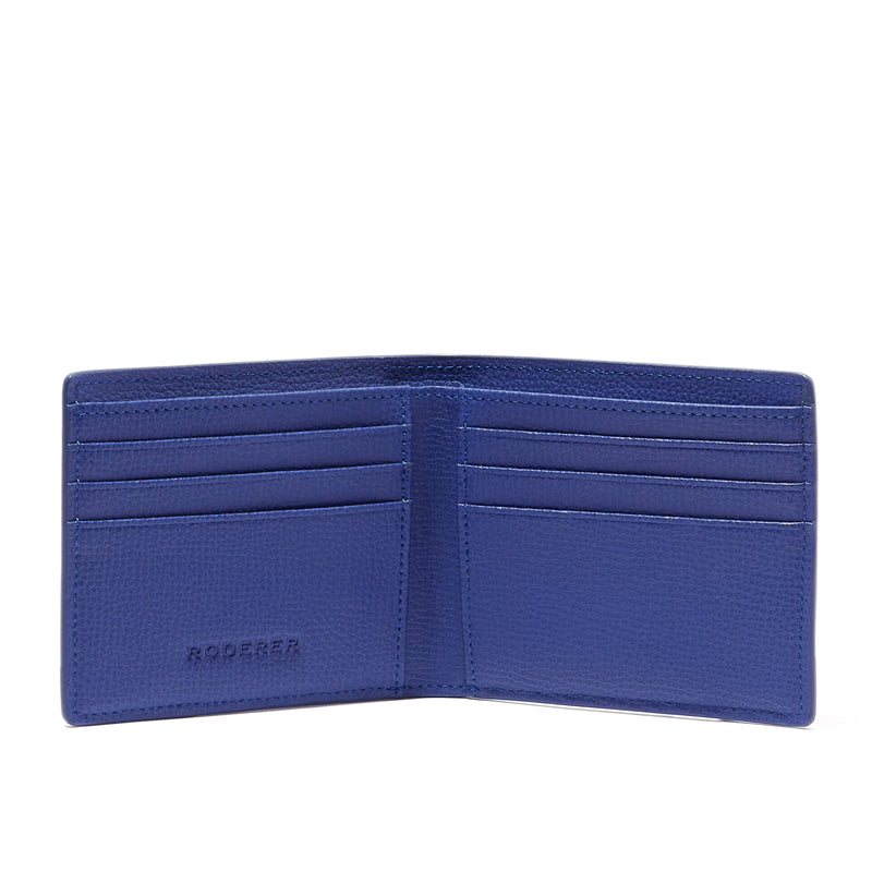 AWARD 6CC BIFOLD > ITALIAN LEATHER KLEIN BLUE