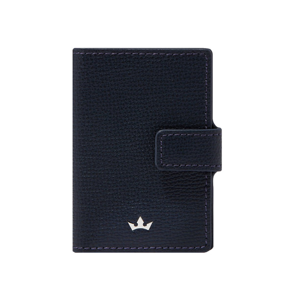 Award Clip Card Holder > Italian Leather Navy Blue