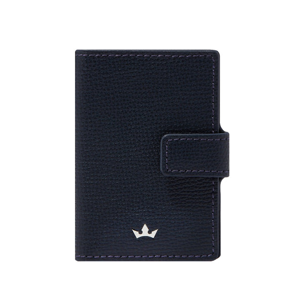 AWARD CLIP CARD HOLDER > ITALIAN LEATHER NAVY BLUE