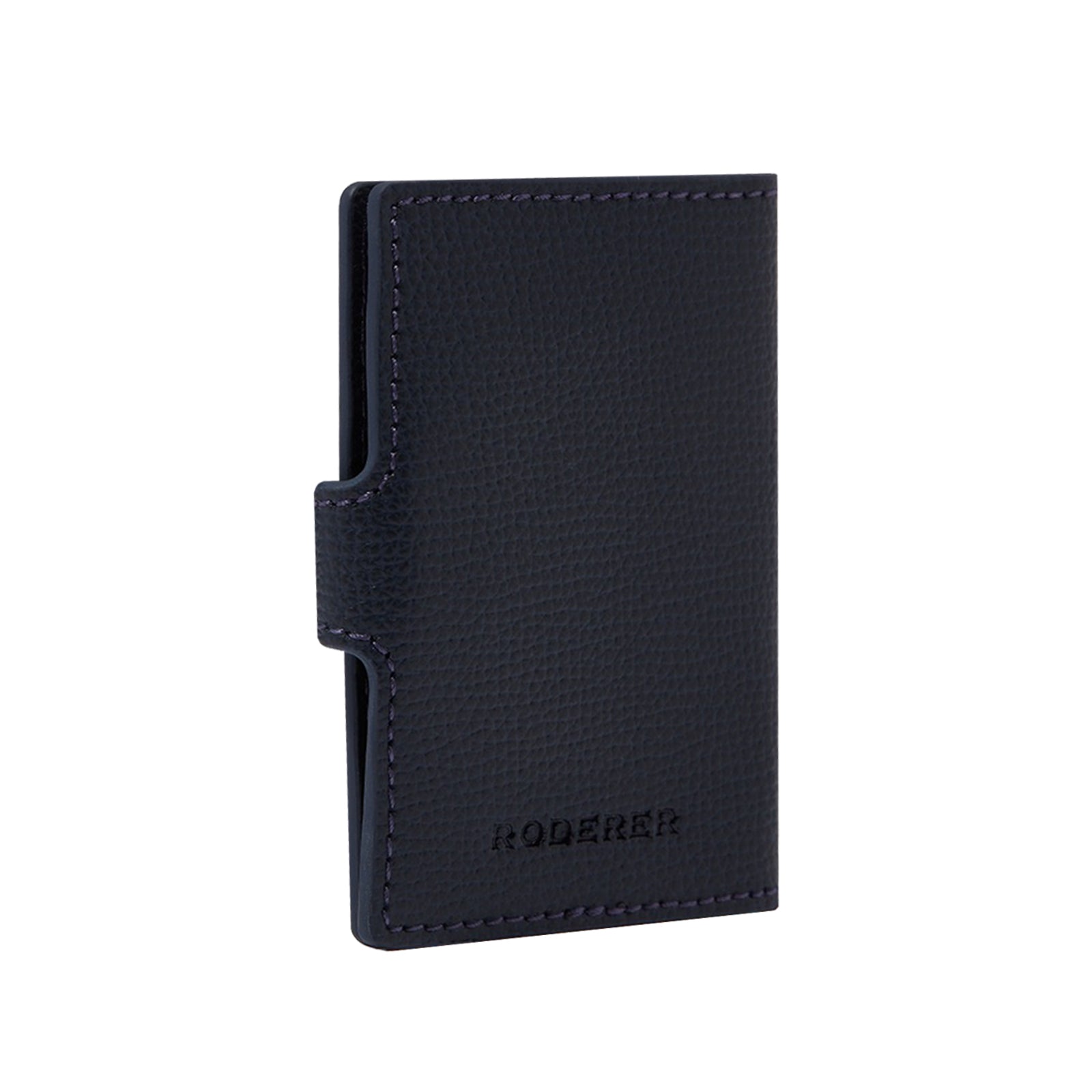 Award Clip Card Holder > Italian Leather Navy Blue