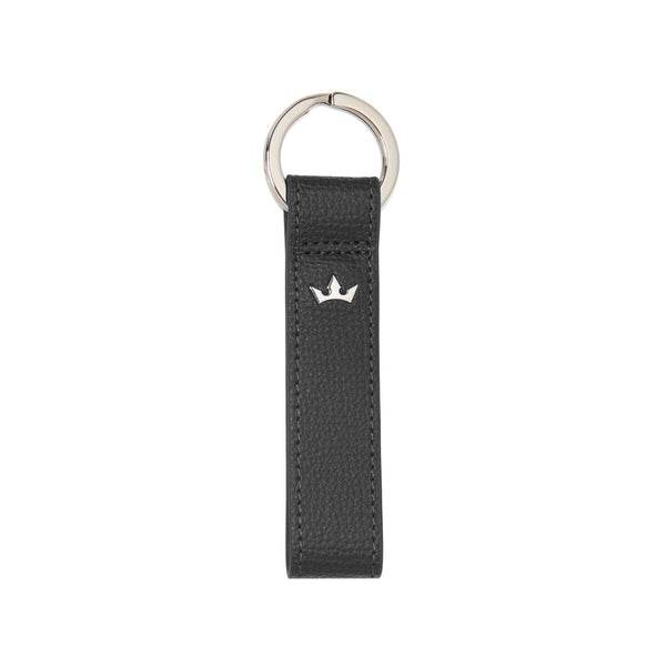 AWARD LOOP KEY RING > ITALIAN LEATHER BLACK