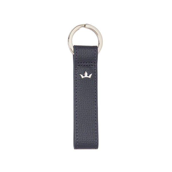 AWARD LOOP KEY RING > ITALIAN LEATHER NAVY BLUE