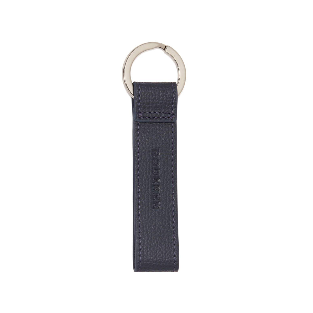 Award Loop Key Ring > Italian Leather Navy Blue