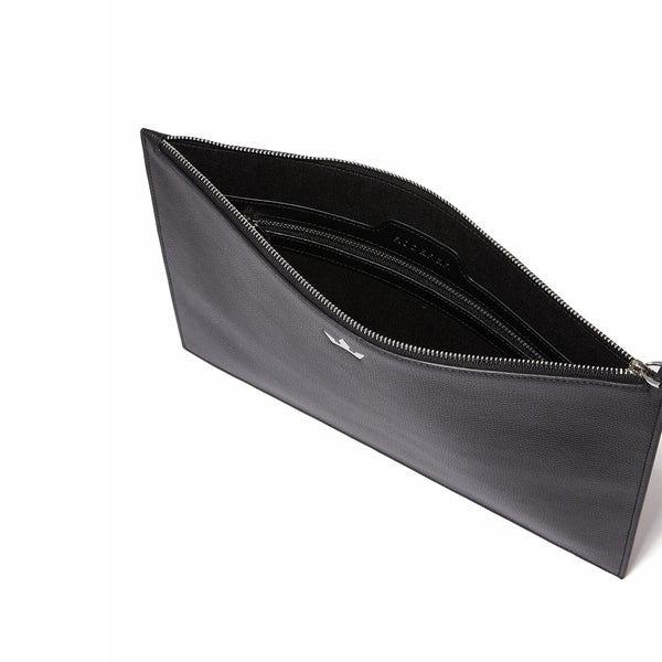 AWARD MEDIUM POUCH > ITALIAN LEATHER BLACK