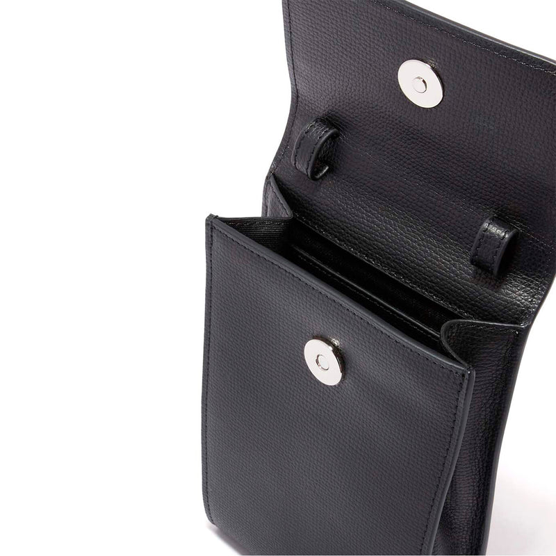 AWARD MINI MESSENGER BAG > ITALIAN LEATHER BLACK