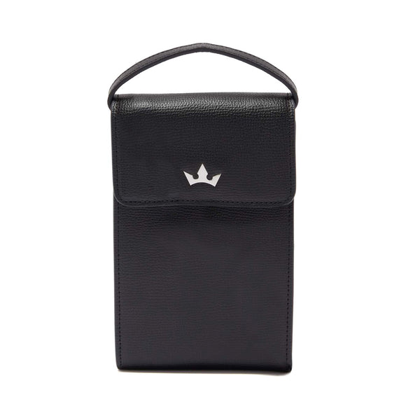 AWARD MINI MESSENGER BAG > ITALIAN LEATHER BLACK