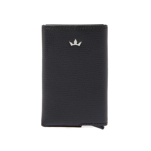 AWARD SECURE CARD HOLDER > ITALIAN LEATHER BLACK