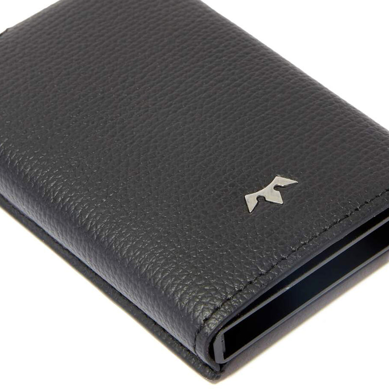 AWARD SECURE CARD HOLDER > ITALIAN LEATHER BLACK