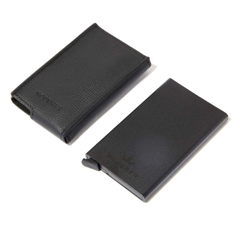 AWARD SECURE CARD HOLDER > ITALIAN LEATHER BLACK