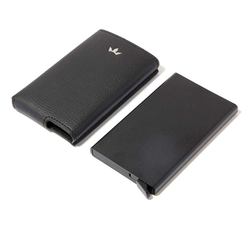 AWARD SECURE CARD HOLDER > ITALIAN LEATHER BLACK