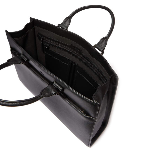 AWARD TOTE BAG > ITALIAN LEATHER BLACK