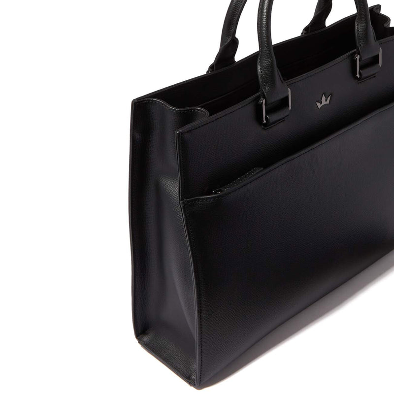 AWARD TOTE BAG > ITALIAN LEATHER BLACK