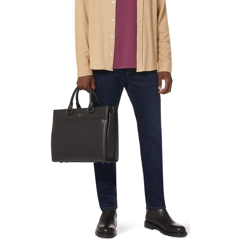 Award Tote Bag > Italian Leather Black