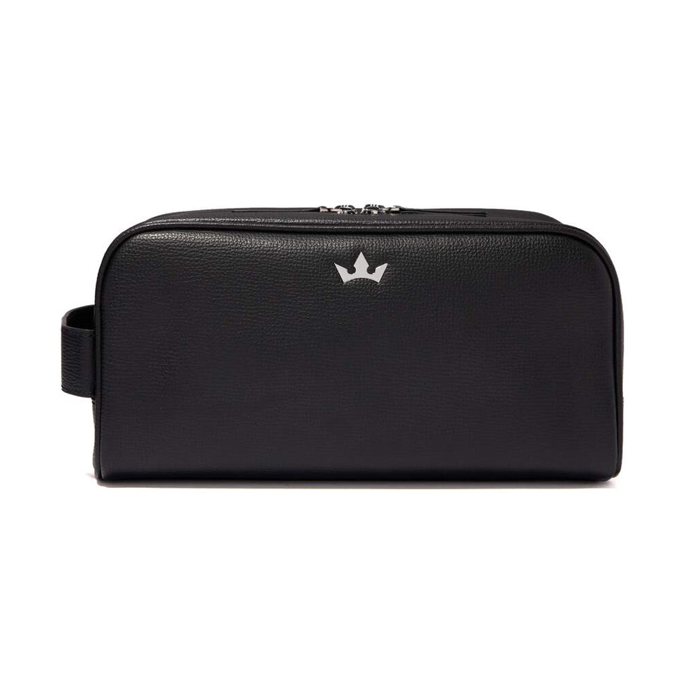 Award Wash Bag > Italian Leather Black