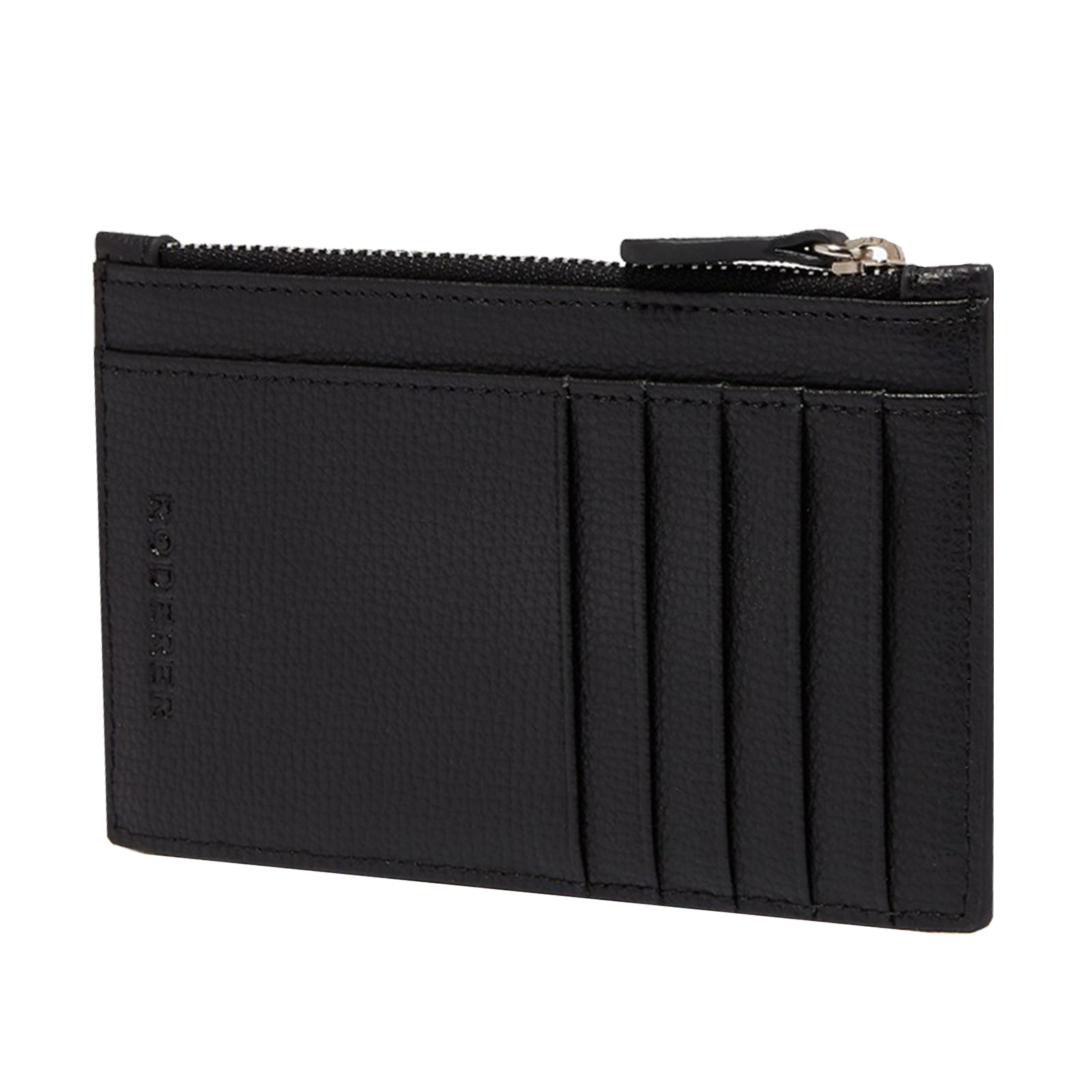 Award Zip Card Holder > Italian Leather Black