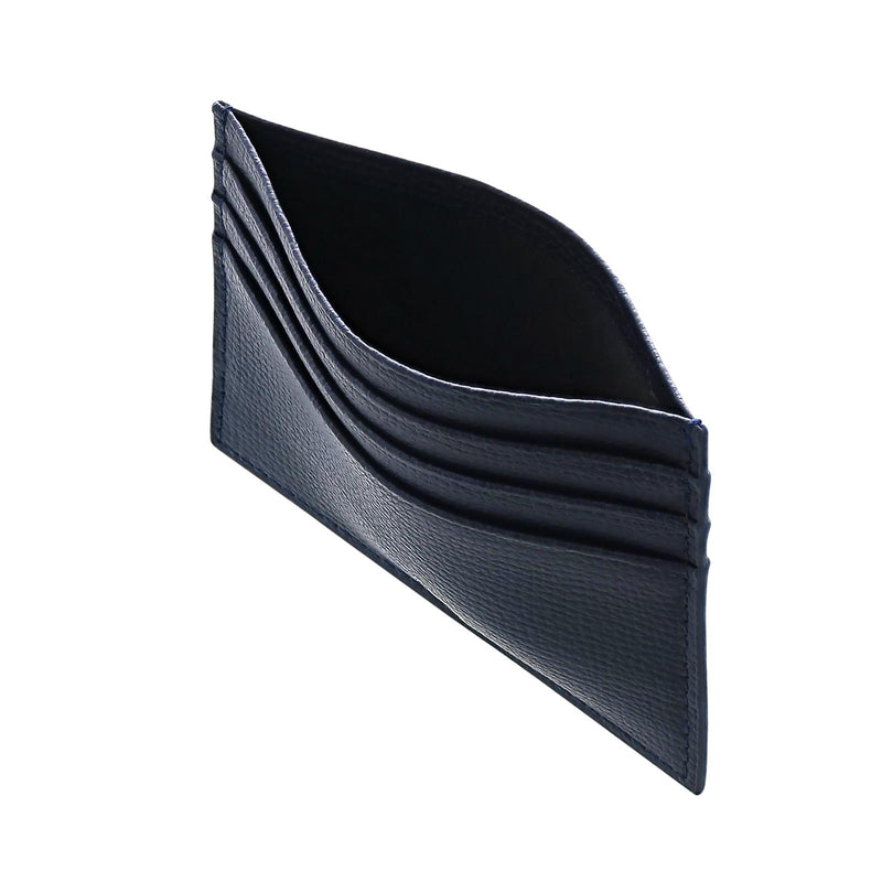 Award 6cc Card Holder > Italian Leather Navy Blue