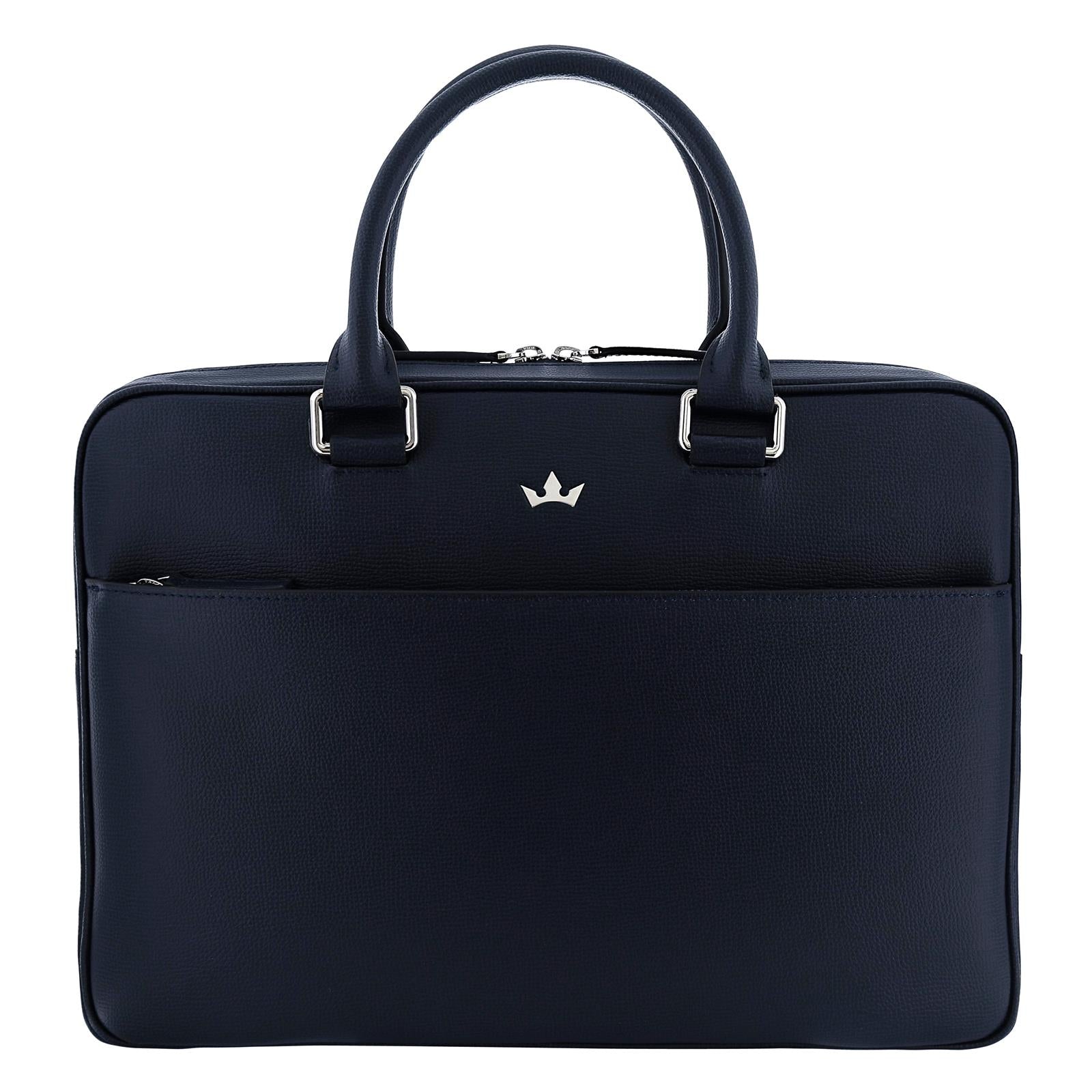 Award Briefcase > Italian Leather Navy Blue