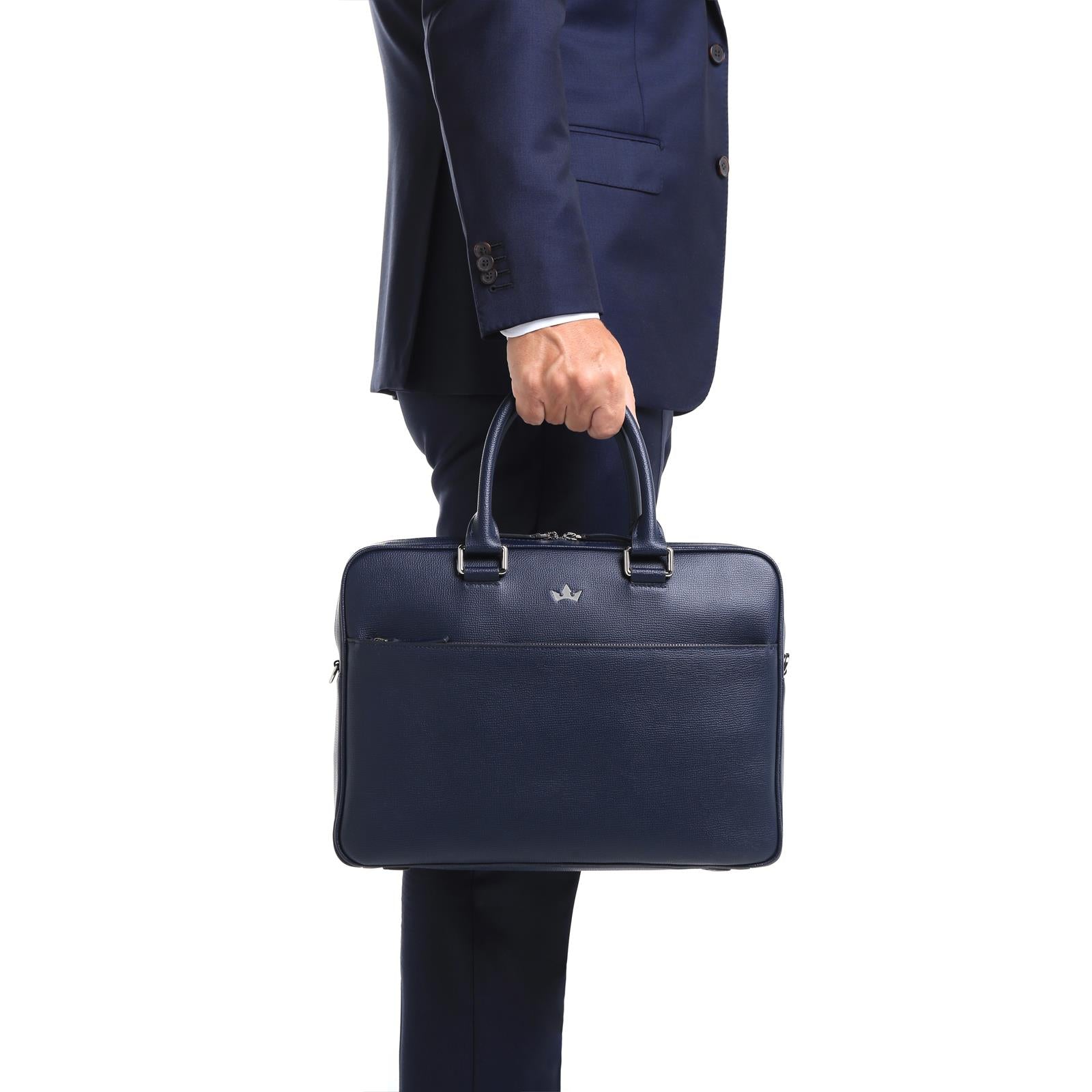 Navy blue briefcase hot sale