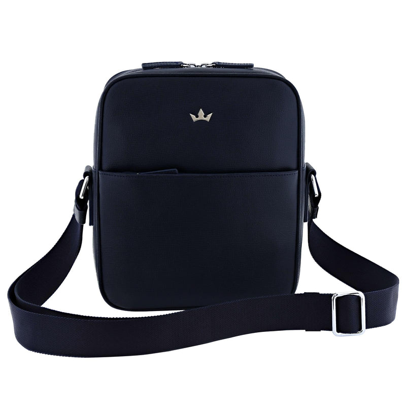 AWARD MESSENGER BAG > ITALIAN LEATHER NAVY BLUE