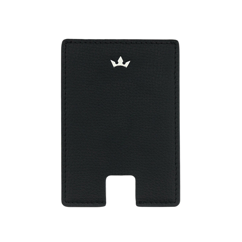 AWARD MINI CARD HOLDER > ITALIAN LEATHER BLACK