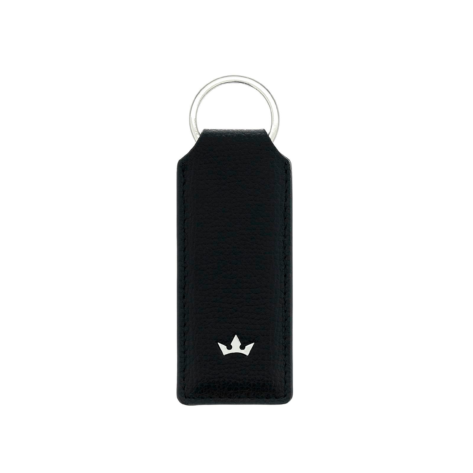 Award Rectangular Key Ring > Italian Leather Black