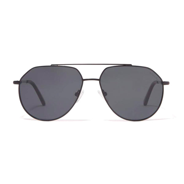 Edgar Aviator Polarized Sunglasses > Black Matt / Black