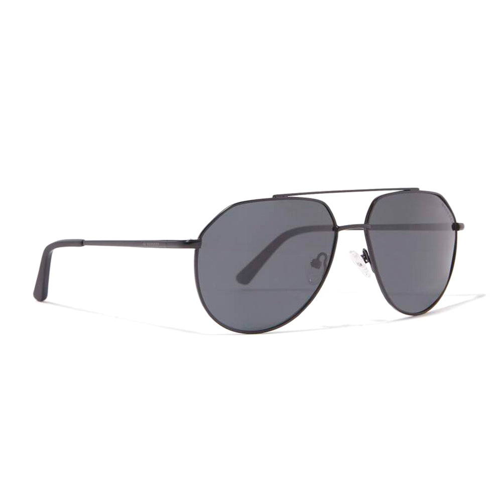 Edgar Aviator Polarized Sunglasses > Black Matt / Black