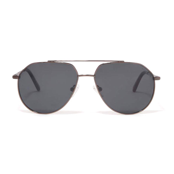 EDGAR AVIATOR POLARIZED SUNGLASSES > GUNMETAL / BLACK