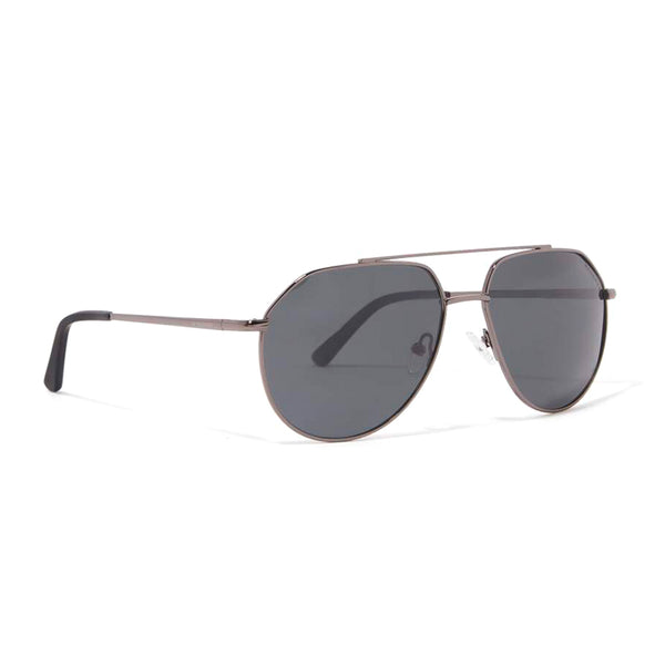 EDGAR AVIATOR POLARIZED SUNGLASSES > GUNMETAL / BLACK