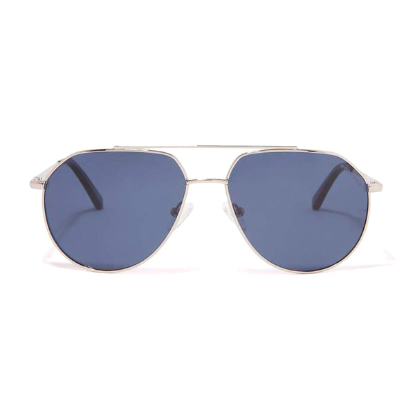 Edgar Aviator Polarized Sunglasses > Silver / Blue