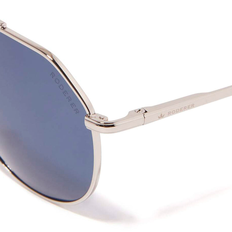 EDGAR AVIATOR POLARIZED SUNGLASSES > SILVER / BLUE