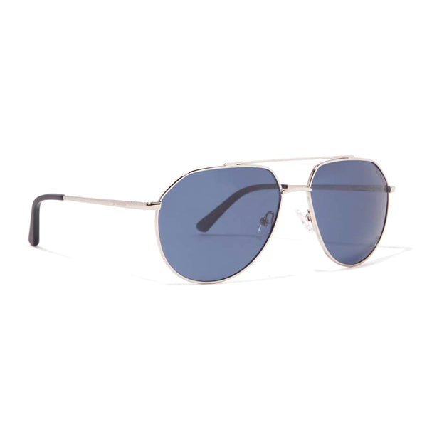 EDGAR AVIATOR POLARIZED SUNGLASSES > SILVER / BLUE