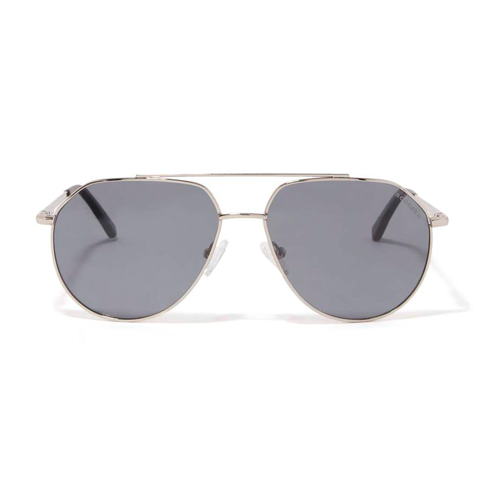 Edgar Aviator Polarized Sunglasses > Silver / Grey