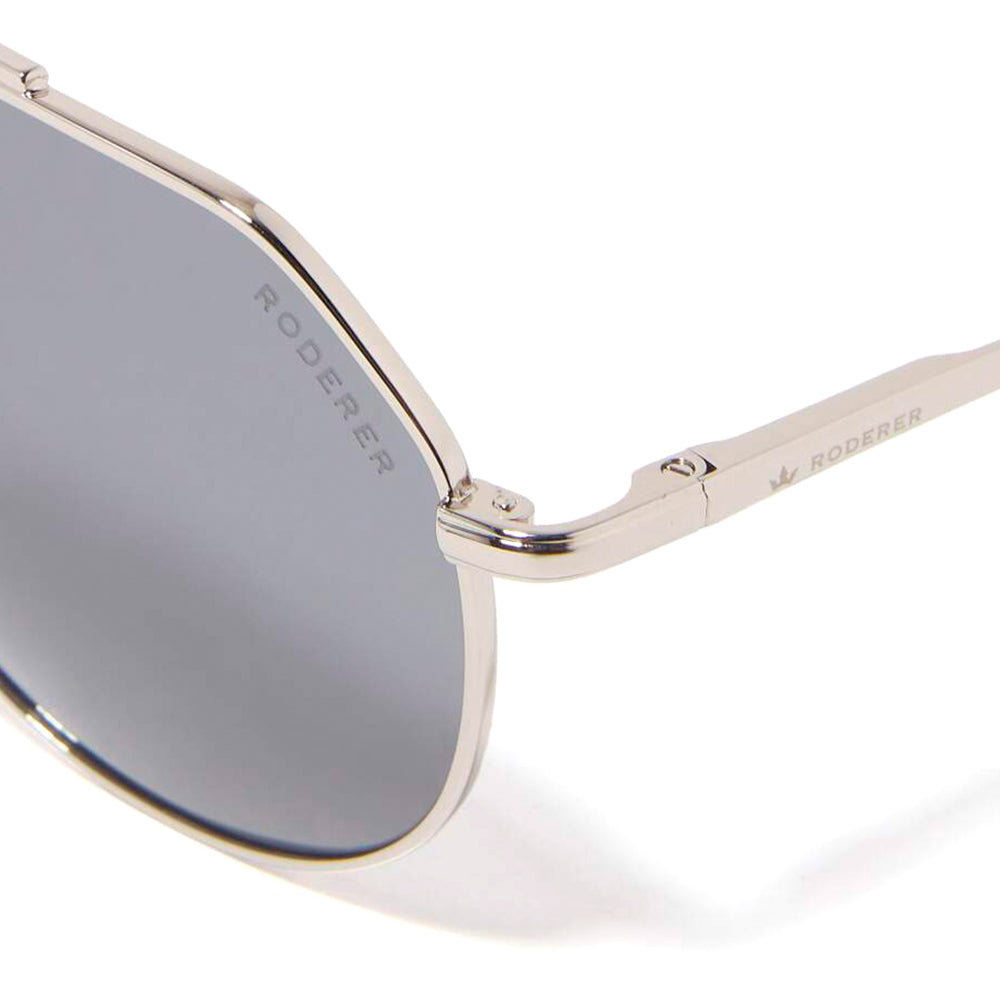 Edgar Aviator Polarized Sunglasses > Silver / Grey