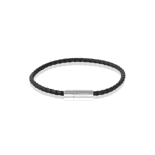 GIANNI BRACELET > STERLING SILVER CLASP BLACK