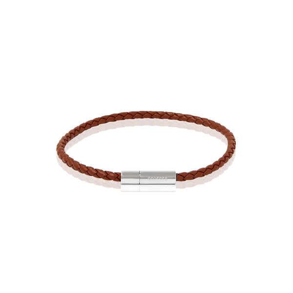 GIANNI BRACELET > STERLING SILVER CLASP BROWN