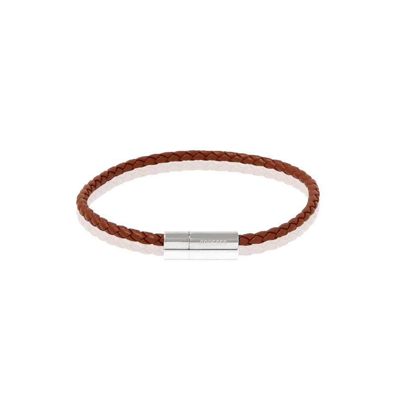 Gianni Bracelet > Sterling Silver Clasp Brown
