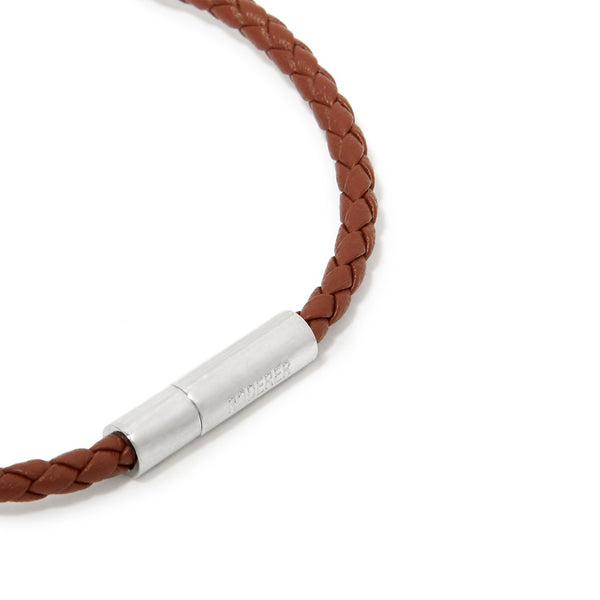 Gianni Bracelet > Sterling Silver Clasp Brown