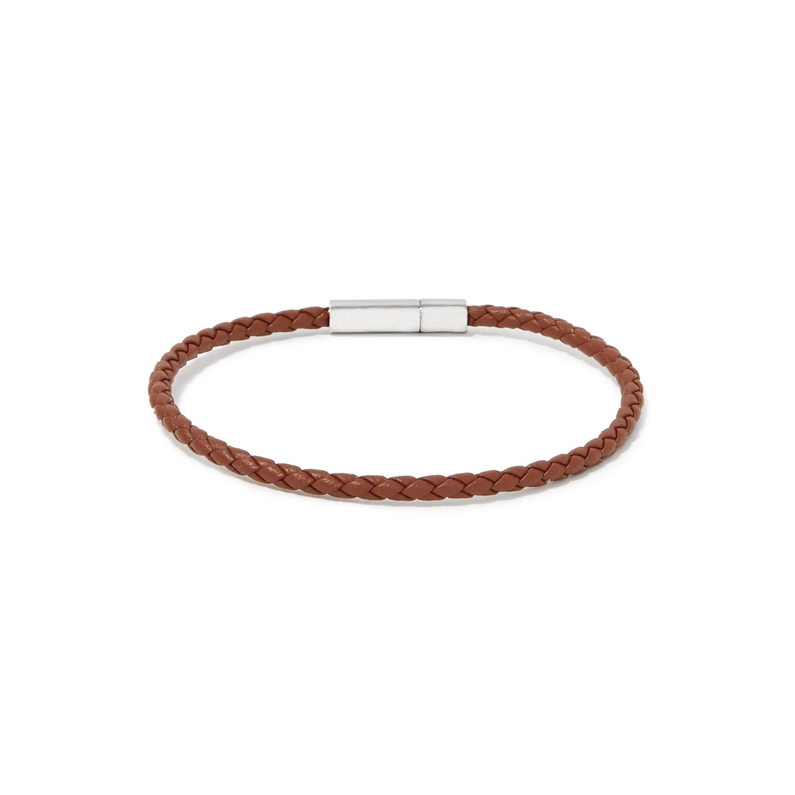 Gianni Bracelet > Sterling Silver Clasp Brown