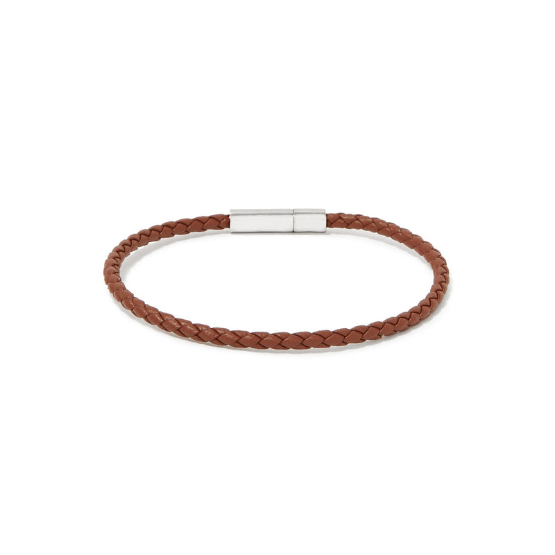 GIANNI BRACELET > STERLING SILVER CLASP BROWN