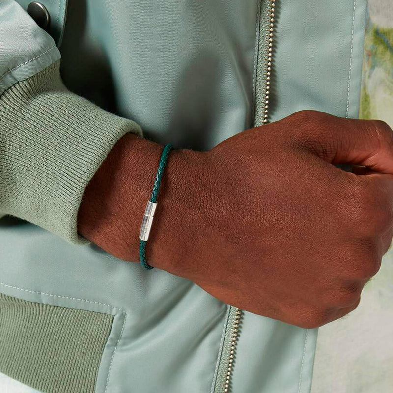 Gianni Bracelet > Sterling Silver Clasp Green