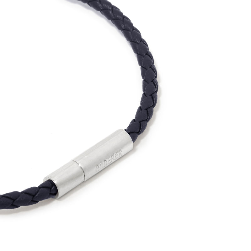 Gianni Bracelet > Sterling Silver Clasp Navy Blue