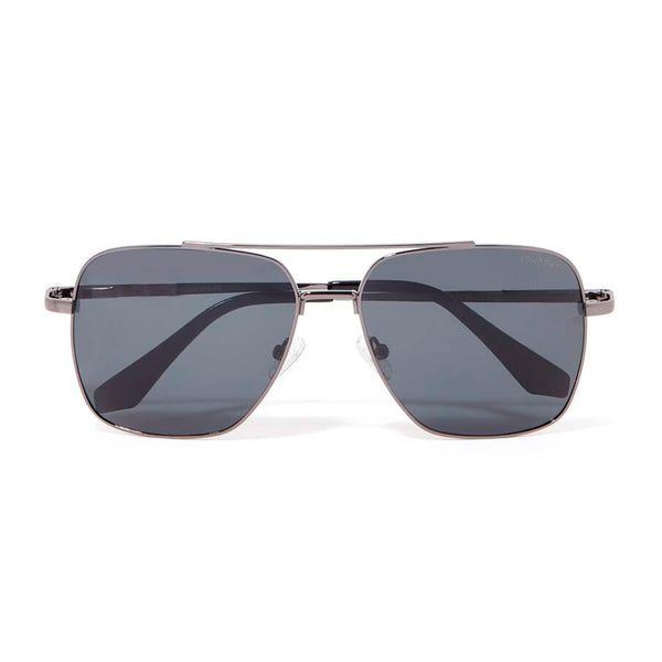 HARRY AVIATOR POLARIZED SUNGLASSES > GUNMETAL / BLACK