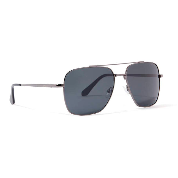 HARRY AVIATOR POLARIZED SUNGLASSES > GUNMETAL / BLACK