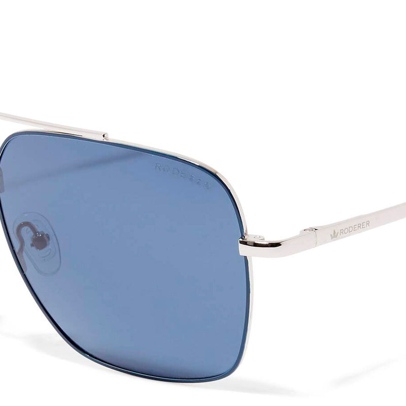 Harry Aviator Polarized Sunglasses > Silver & Blue / Blue