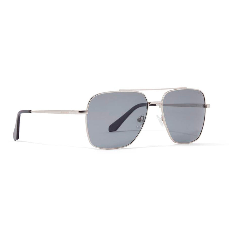 HARRY AVIATOR POLARIZED SUNGLASSES > SILVER / GREY