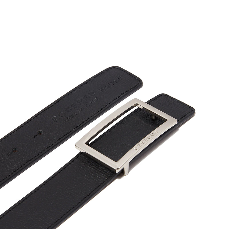 ACE REVERSIBLE BELT > ITALIAN LEATHER BLACK & BROWN / SILVER BUCKLE